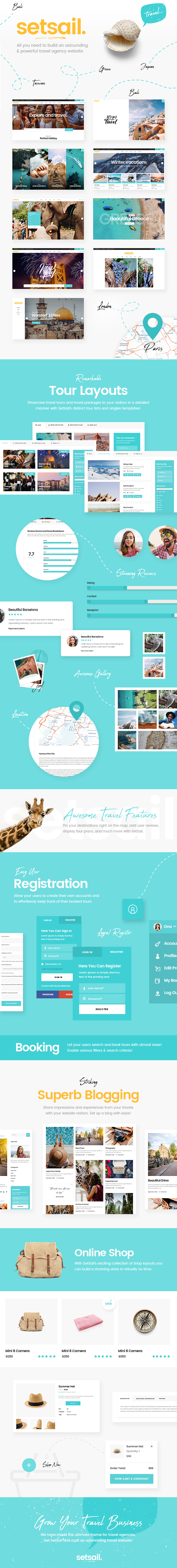 WordPress theme SetSail - Travel Agency Theme (Travel)